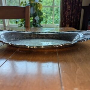 Elegant Silver Oval Serving Tray